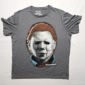Halloween II Michael Myers Graphic Tee Horror Movie Gray T-Shirt 2XL
